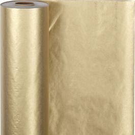 Presentpapper, B: 50 cm, 60 g, guld, 100 m/ 1 rl. [HOB-20282]