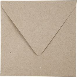 Återvunnet kuvert, kuvertstl. 16x16 cm, 120 g, natur, 50 st./ 1 förp. [HOB-20524]