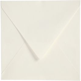 Kuvert, kuvertstl. 16x16 cm, 120 g, råvit, 50 st./ 1 förp. [HOB-20527]