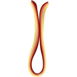 Quilling strimlor, L: 78 cm, B: 5 mm, 120 g, orange, rosa, röd, gul, 100 st./ 1 förp. [HOB-20795]