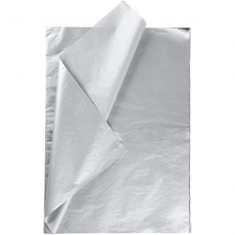 Silkespapper, ark 50x70 cm, 14 g, silver, 25 ark/ 1 förp. [HOB-20816]