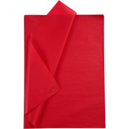 Silkespapper, ark 50x70 cm, 17 g, röd, 25 ark/ 1 förp. [HOB-20863]