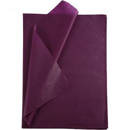 Silkespapper, ark 50x70 cm, 17 g, bordeaux, 25 ark/ 1 förp. [HOB-20865]