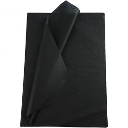 Silkespapper, ark 50x70 cm, 17 g, svart, 25 ark/ 1 förp. [HOB-20869]