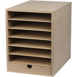 Kartongreol, H: 31,5 cm, D: 32 cm, B: 24,3 cm, A4, 1 st. [HOB-21008]