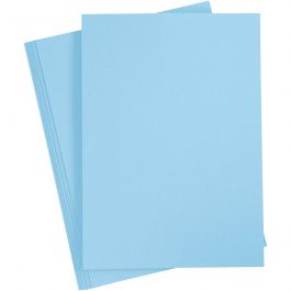 Färgad Kartong, A4, ark 210x297 mm, 180 g, ljusblå, 20 ark/ 1 förp. [HOB-211056]