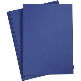 Färgad Kartong, A4, ark 210x297 mm, 180 g, mörkblå, 20 ark/ 1 förp. [HOB-211066]