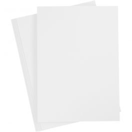 Färgad Kartong, A4, ark 210x297 mm, 180 g, vit, 20 ark/ 1 förp. [HOB-21110]