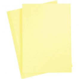 Färgad Kartong, A4, ark 210x297 mm, 180 g, ljusgul, 20 ark/ 1 förp. [HOB-21111]