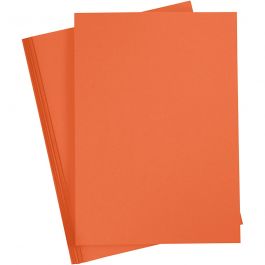 Färgad Kartong, A4, ark 210x297 mm, 180 g, orange, 20 ark/ 1 förp. [HOB-21113]