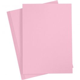 Färgad Kartong, A4, ark 210x297 mm, 180 g, ljusrosa, 20 ark/ 1 förp. [HOB-21116]