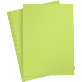 Färgad Kartong, A4, ark 210x297 mm, 180 g, ljusgrön, 20 ark/ 1 förp. [HOB-21122]