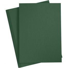 Färgad Kartong, A4, ark 210x297 mm, 180 g, mörkgrön, 20 ark/ 1 förp. [HOB-21124]