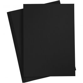 Färgad Kartong, A4, ark 210x297 mm, 180 g, svart, 20 ark/ 1 förp. [HOB-21127]