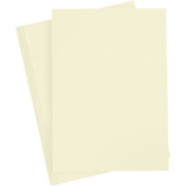 Kartong, A4, ark 210x297 mm, 210 g, pastellgul, 10 ark/ 1 förp. [HOB-21180]
