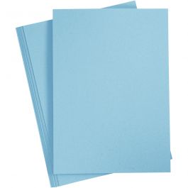 Kartong, A4, ark 210x297 mm, 210 g, ljusblå, 10 ark/ 1 förp. [HOB-21185]