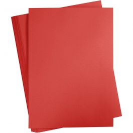 Färgad Kartong, A2, ark 420x594 mm, 180 g, röd, 100 ark/ 1 förp. [HOB-21314]
