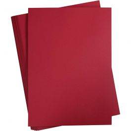 Färgad Kartong, A2, ark 420x594 mm, 180 g, julröd, 100 ark/ 1 förp. [HOB-21315]