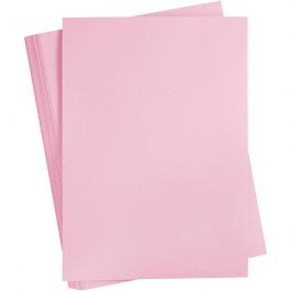 Färgad Kartong, A2, ark 420x594 mm, 180 g, ljusrosa, 100 ark/ 1 förp. [HOB-21316]