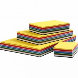 Creativ Kartong, A2,A3,A4,A5,A6, 180 g, mixade färger, 1800 mix. ark/ 1 förp. [HOB-21420]