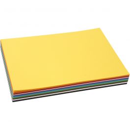 Creativ kartong, A4, ark 210x297 mm, 180 g, mixade färger, 12x10 ark/ 1 förp. [HOB-214270]