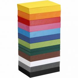 Creativ kartong, A6, ark 105x148 mm, 180 g, mixade färger, 12x100 ark/ 1 förp. [HOB-21428]