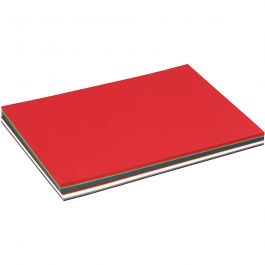 Julkartong, A5, ark 150x210 mm, 180 g, mixade färger, 60 mix. ark/ 1 förp. [HOB-214450]