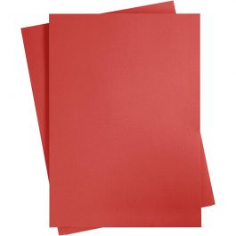 Färgad Kartong, A2, ark 420x594 mm, 180 g, röd, 10 ark/ 1 förp. [HOB-21514]