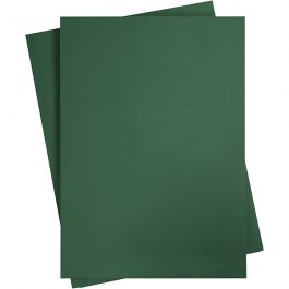 Färgad Kartong, A2, ark 420x594 mm, 180 g, mörkgrön, 10 ark/ 1 förp. [HOB-21524]