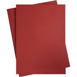 Färgad Kartong, A2, ark 420x594 mm, 180 g, mörkröd, 10 ark/ 1 förp. [HOB-21529]