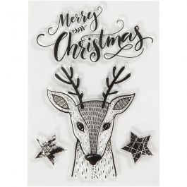  Silicone Motives, reindeer, 10,5x15 cm, 1 sheet [HOB-21582]