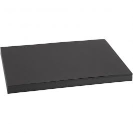 Färgad kartong, A3, ark 297x420 mm, 200 g, svart, 100 ark/ 1 förp. [HOB-21654]