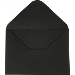 Kuvert, kuvertstl. 11,5x16 cm, 110 g, svart, 10 st./ 1 förp. [HOB-217012]