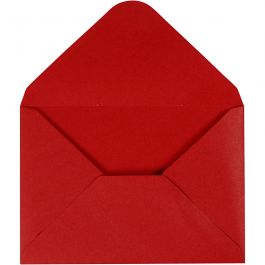 Kuvert, kuvertstl. 11,5x16 cm, 110 g, röd, 10 st./ 1 förp. [HOB-217013]