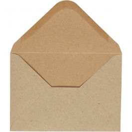 Kuvert, kuvertstl. 11,5x16 cm, 110 g, natur, 10st./ 1 förp. [HOB-217016]