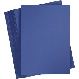 Färgad Kartong, A4, ark 210x297 mm, 180 g, mörkblå, 100 ark/ 1 förp. [HOB-217066]