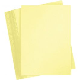 Färgad Kartong, A4, ark 210x297 mm, 180 g, ljusgul, 100 ark/ 1 förp. [HOB-21711]
