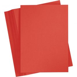 Färgad Kartong, A4, ark 210x297 mm, 180 g, röd, 100 ark/ 1 förp. [HOB-21714]