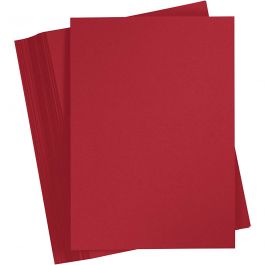 Färgad Kartong, A4, ark 210x297 mm, 180 g, julröd, 100 ark/ 1 förp. [HOB-21715]