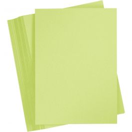 Färgad Kartong, A4, ark 210x297 mm, 180 g, ljusgrön, 100 ark/ 1 förp. [HOB-21722]