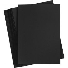 Färgad Kartong, A4, ark 210x297 mm, 180 g, svart, 100 ark/ 1 förp. [HOB-21727]