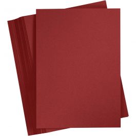 Färgad Kartong, A4, ark 210x297 mm, 180 g, mörkröd, 100 ark/ 1 förp. [HOB-21729]