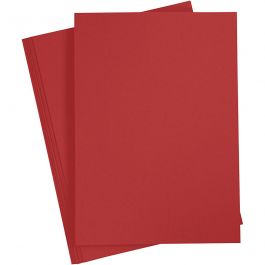 Papper, A4, ark 210x297 mm, 80 g, röd, 20 st./ 1 förp. [HOB-218013]