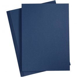 Kartong, A4, ark 210x297 mm, 220 g, blå, 10 st./ 1 förp. [HOB-219014]