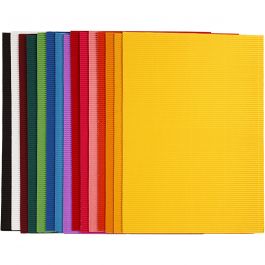 Wellpapp, ark 25x35 cm, 80 g, 15 mix. ark/ 1 förp. [HOB-21927]