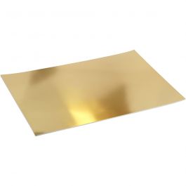 Metallkartong, A2, ark 420x594 mm, 280 g, guld, 10 ark/ 1 förp. [HOB-220840]