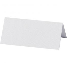 Placeringskort, stl. 9x4 cm, 220 g, vit, 20 st./ 1 förp. [HOB-228711]