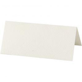 Placeringskort, stl. 9x4 cm, 220 g, råvit, 20st./ 1 förp. [HOB-228722]