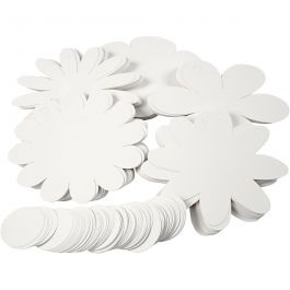 Blommor, Dia. 20 cm, 400 g, vit, 5x20 st./ 1 förp. [HOB-23313]