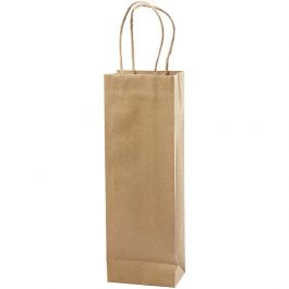 Papperspåsar, H: 36 cm, B: 13x8 cm, 125 g, brun, 10 st./ 1 förp. [HOB-23370]